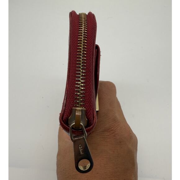 Chloe Lily Leather Continental Zip Around Wallet*Burgundy*Very nice condition - Picture 6 of 15
